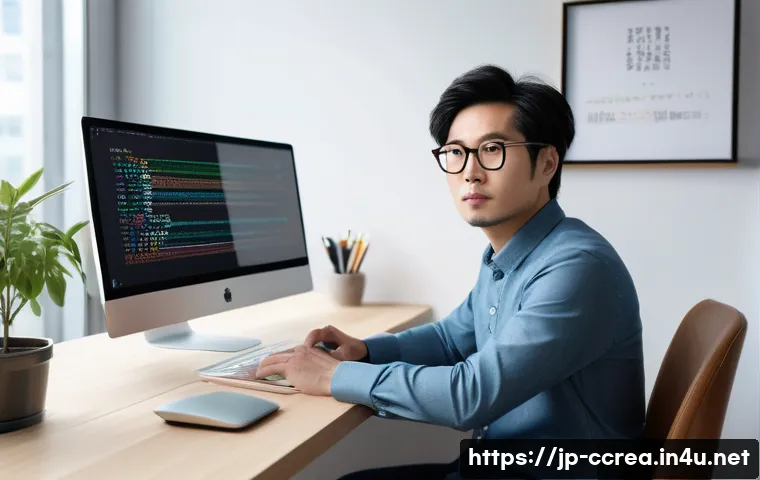 콘텐츠 제작자를 위한 전문 서적 추천 - A modern Japanese content creator at a sleek desk, surrounded by dual monitors displaying SEO analyt...